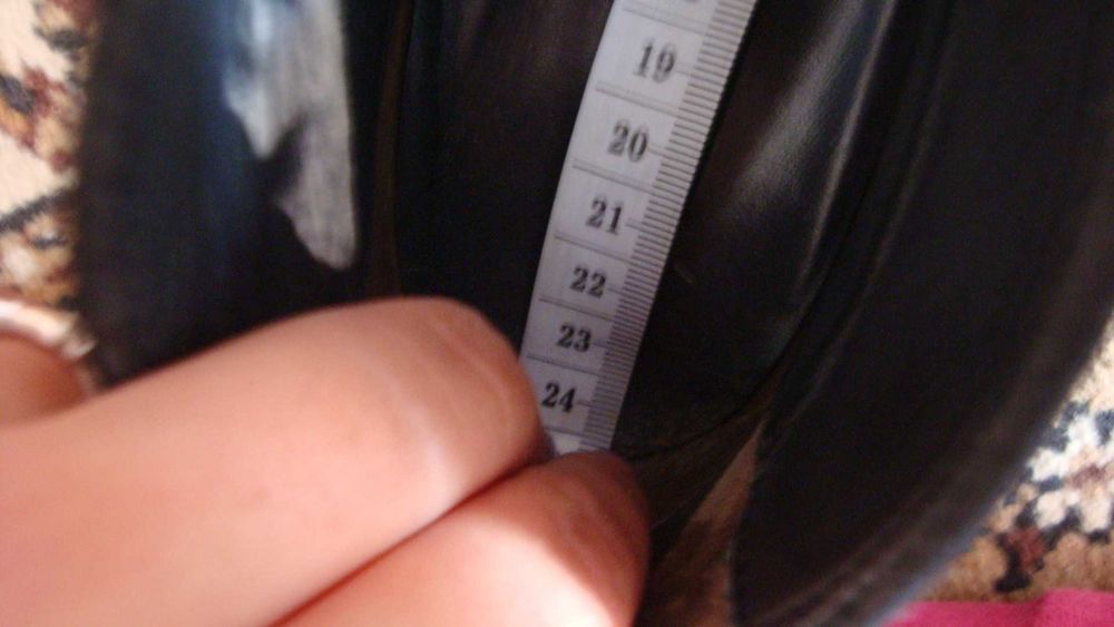 Pantofi negri cu elastic, Paul Green, piele intoarsă, nr 37