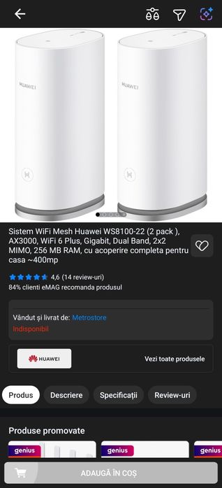 8 buc. HUAWEI WiFi Mesh 3 WS8100