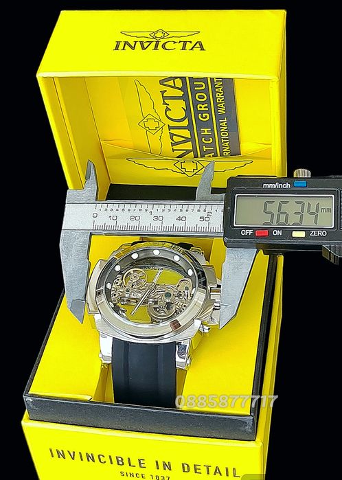 часовник INVICTA Coalition Forces Skeleton Silver automatic 56 mm