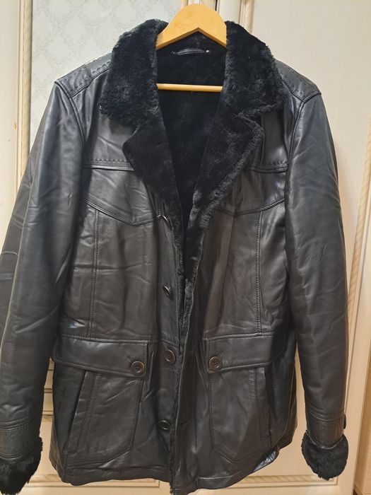 Кожаный дублёнка
