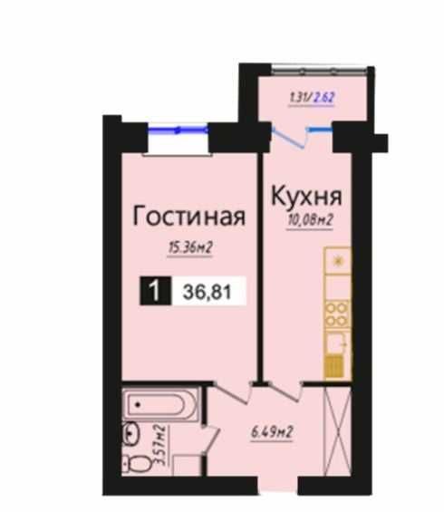 Продам 1-ком квартиру м-н Береке 21