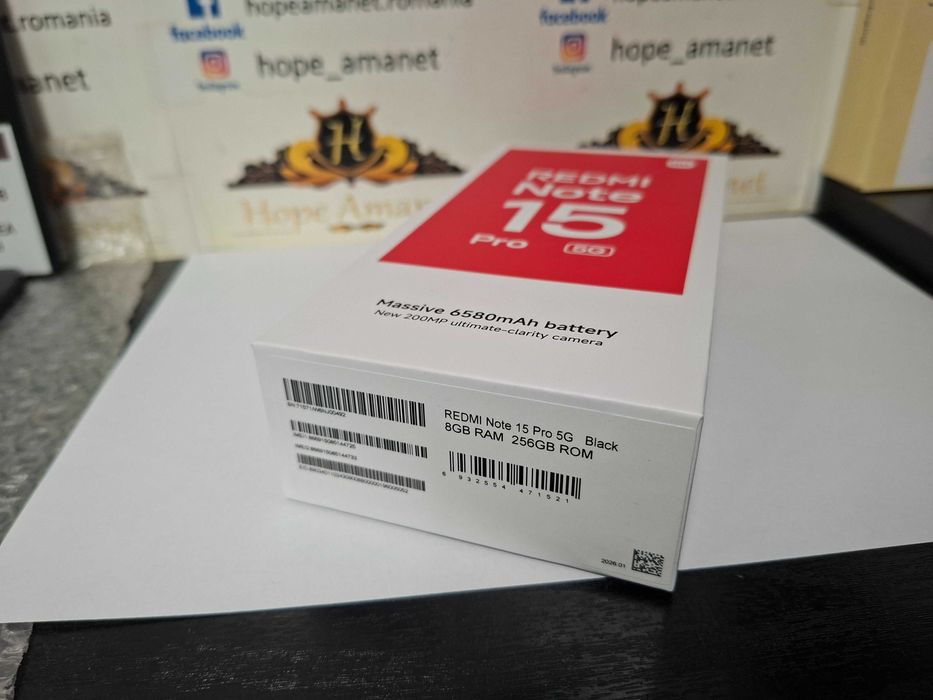 Hope Amanet P10/Redmi Note 15 Pro 256GB Negru - SIGILAT -