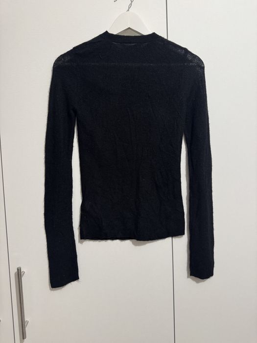 Pulover tricotat subțire mix lana alpaca negru Zara mărimea S