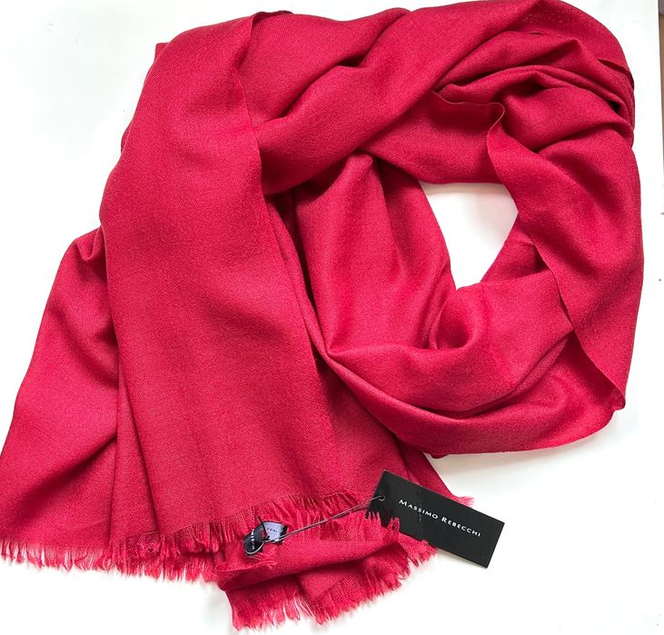 Нов разкошен шал Massimo Rebecchi в наситен малиново червен цвят