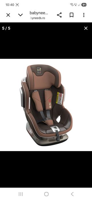 Scaun auto copii Kiwy Noah SF012 cu Isofix 0-25 kg, Moka