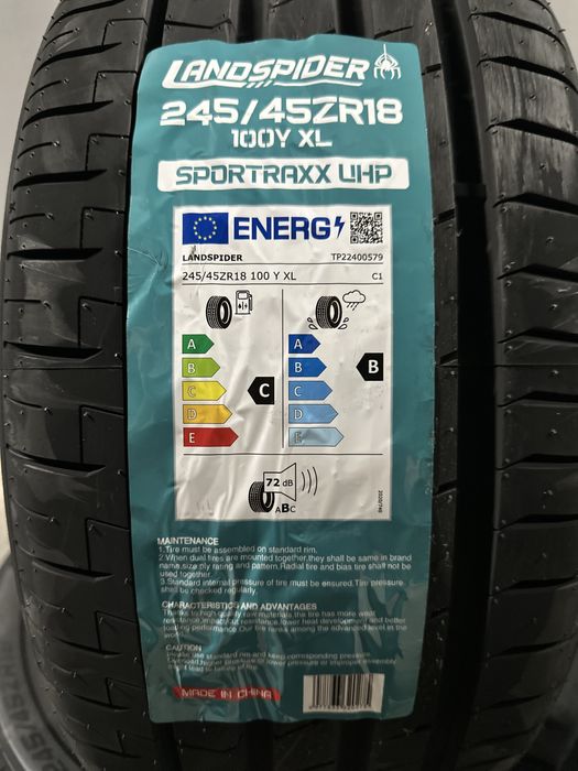 Нови летни гуми LANDSPIDER UHP 245/45R18 100Y XL НОВ DOT БОРД 2454518