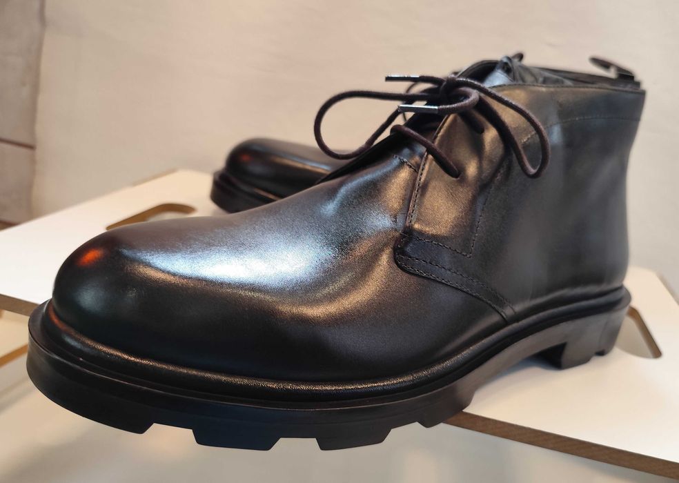 Ghete lace up 45 premium Massimo Dutti NOI piele naturala moale maro