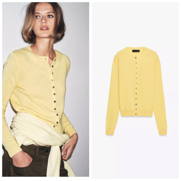 Zara кашемир 100% кардиган новый кофта женская