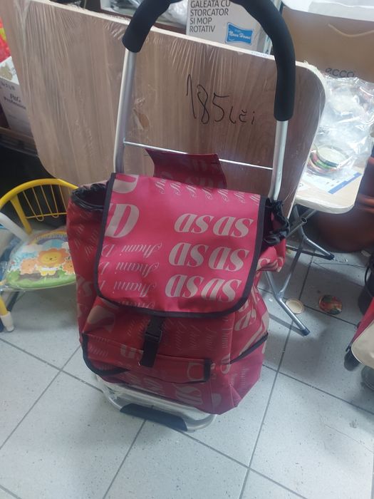 Carucior Mare (piata)cu roti 21cm solide cu rulment metalic