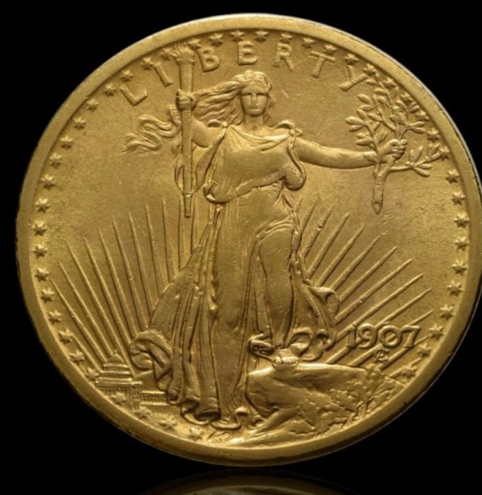 Златна монета 20 долара 1907-1933