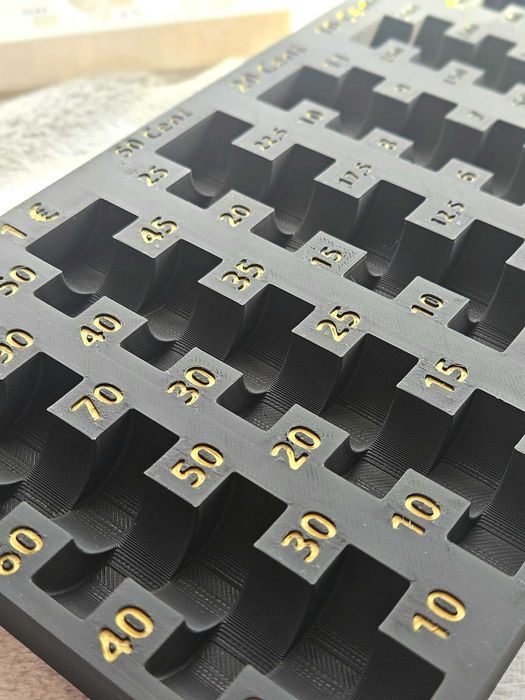 Монетник Евро монети с износоустойчив текст и цифри / Euro Cent Coins