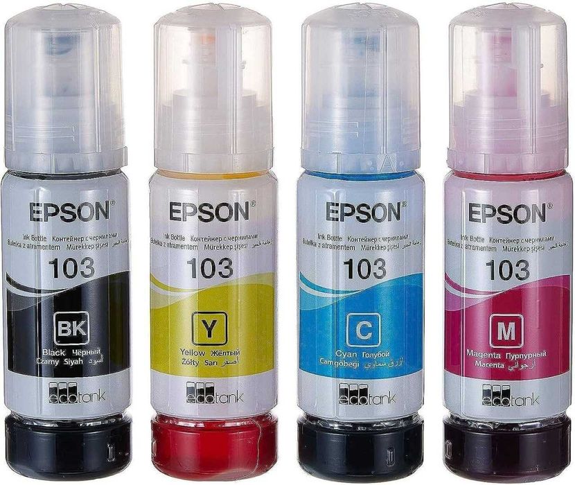 Оргинал краска чернила Epson 101 - 103 - 108 - 112 - 115 EcoTank Ink