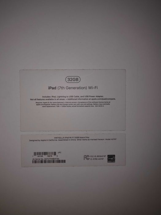 iPad 7-го 32GB Space Gray Wi-Fi + Коробка + Стилус ZAGG