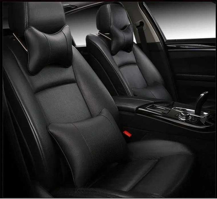 Кожени възглавници за кола, 2бр, за облегалка, възглавница за седалка