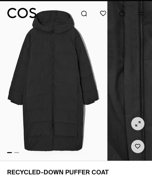 Vând geacă pentru femei de iarnă, lungă cu puf firma Cos