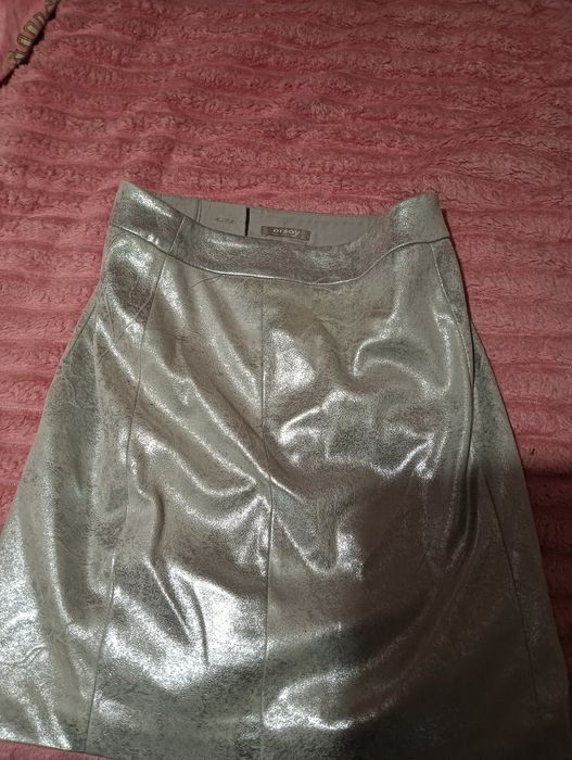 Fustă ocazie gri argintiu