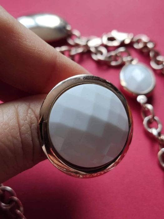 Луксозен сребърен комплелт с Бял Оникс