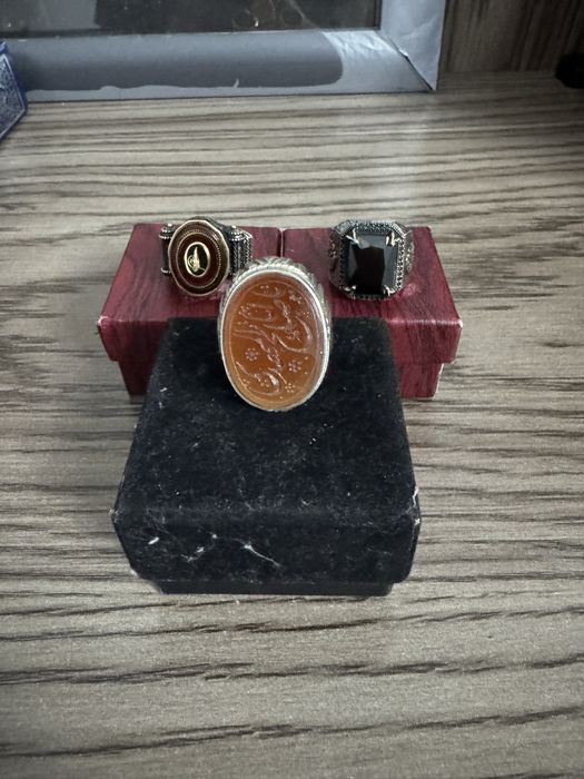 Kumush 925 orginal aiqiq va agat toshli