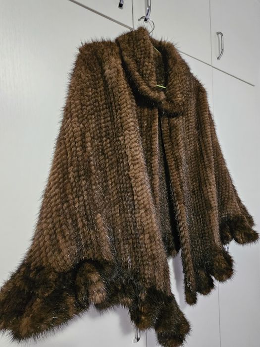 Болеро от плетена естествена норка.