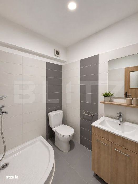Apartment 2 camere decomandat demisol inalt, 54.46 mp, Cornitoiu