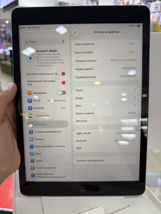 iPad 9 256gb 100% 10 цикл