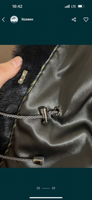 Шуба норковая графит