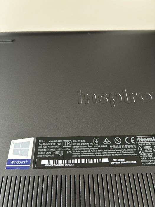 Laptop Dell Inspiron 7590 ca nou, la cutie