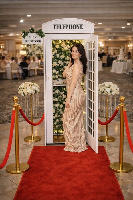 Cabina Telefonică Londoneză Albă – Audio Guestbook Nuntă / Evenimente