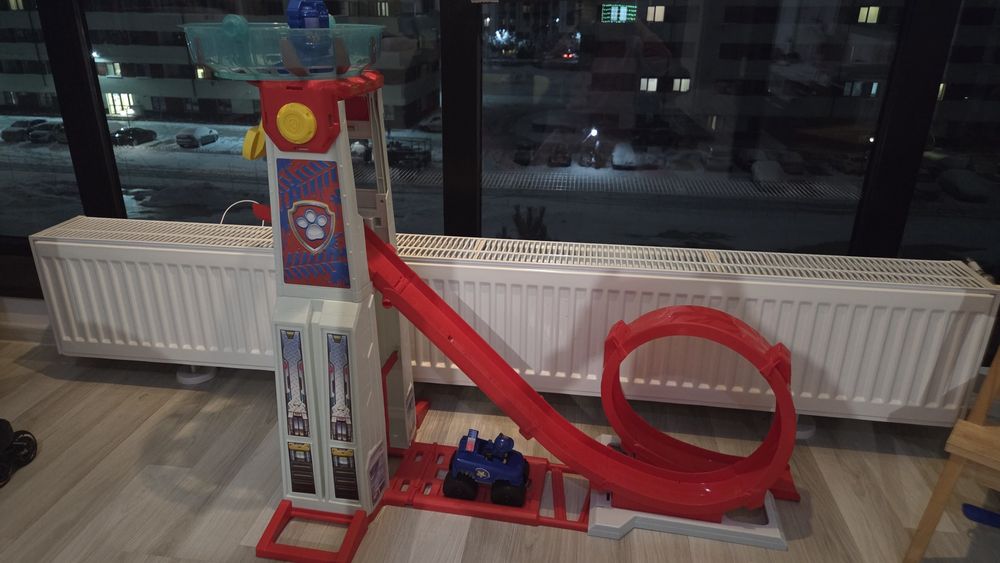 Set de joaca turn cu pista, Paw Patrol, Super Loop Tower HQ, 6069672