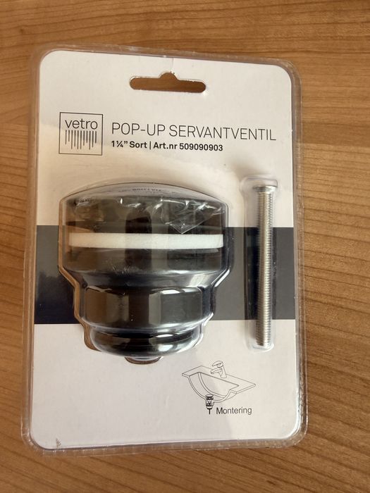 Ventil cu dop negru pentre chiuveta