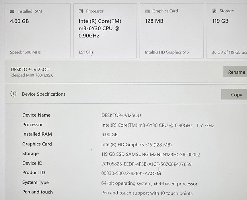 Tableta Lenovo Ideapad MIlX 700-12ISK