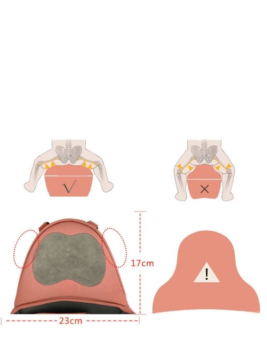Marsupiu ergonomic Aiebao cu scaunel, Corai
