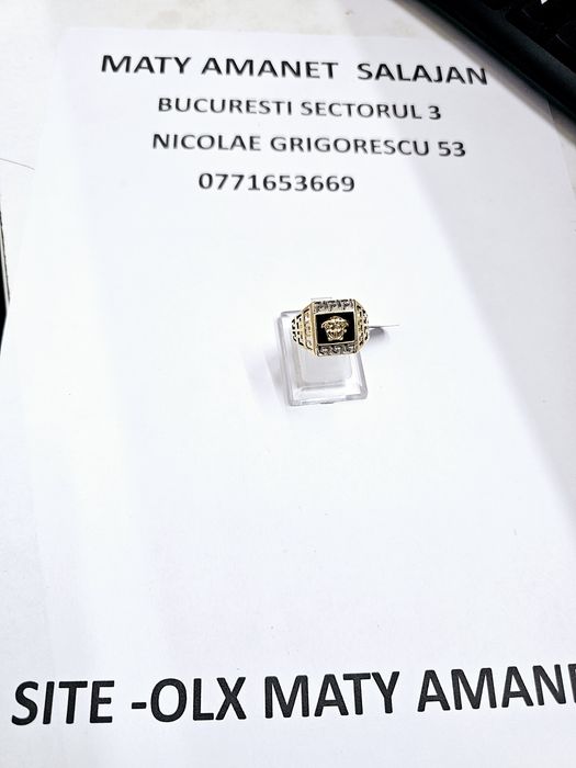 Vand inel barbatesc din aur 14 k 7.38 g cod 443