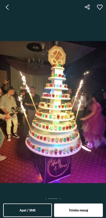 Fum greu/ vulcani/cabina foto/platformă video/ tort de shot-uri