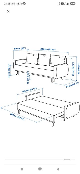 Canapea extensibilă Ikea