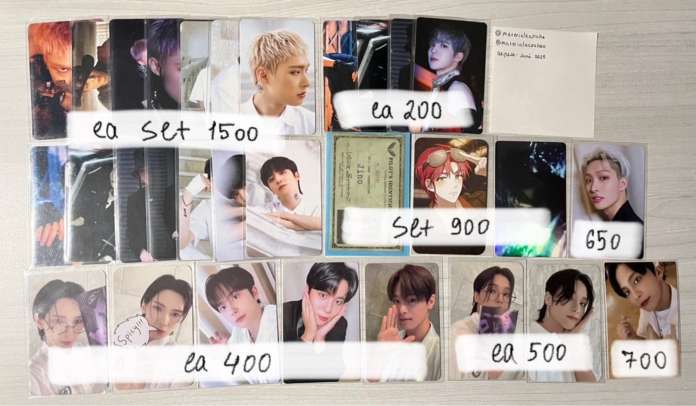 Официальные карты Ateez, Enhypen, The Boyz