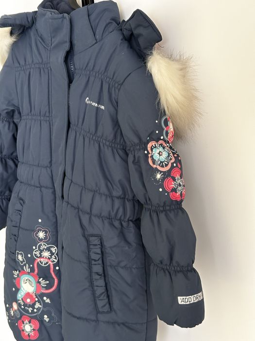 Теплый пуховик на девочку