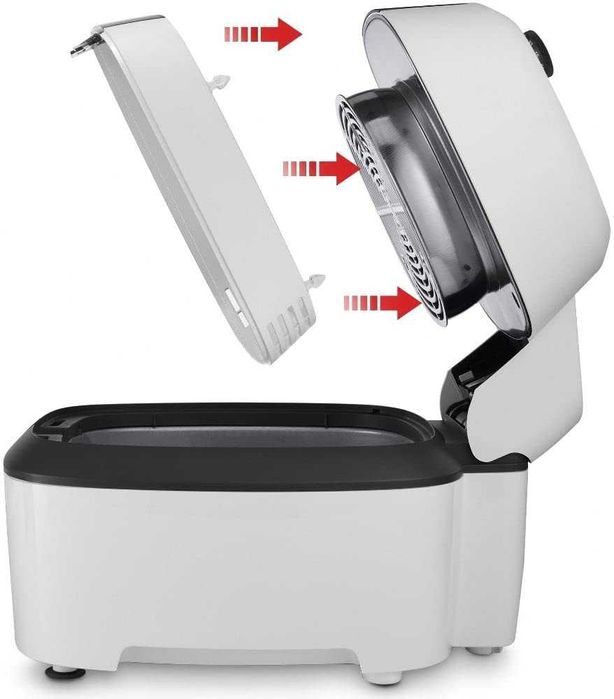 НОВ!!! Мултикукър De'Longhi IdealFry FH2133 с функция „4 в 1“, подходящ и за печене на хляб, 1600 W, бял