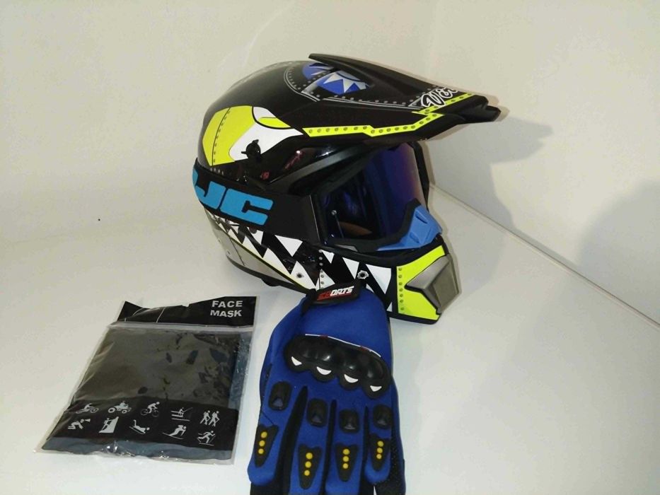 Casti moto off road/atv/enduro +Ochelari+Manusi +cagula