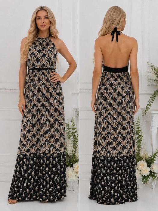 ROBERTO CAVALLI- дълга рокля с гол гръб