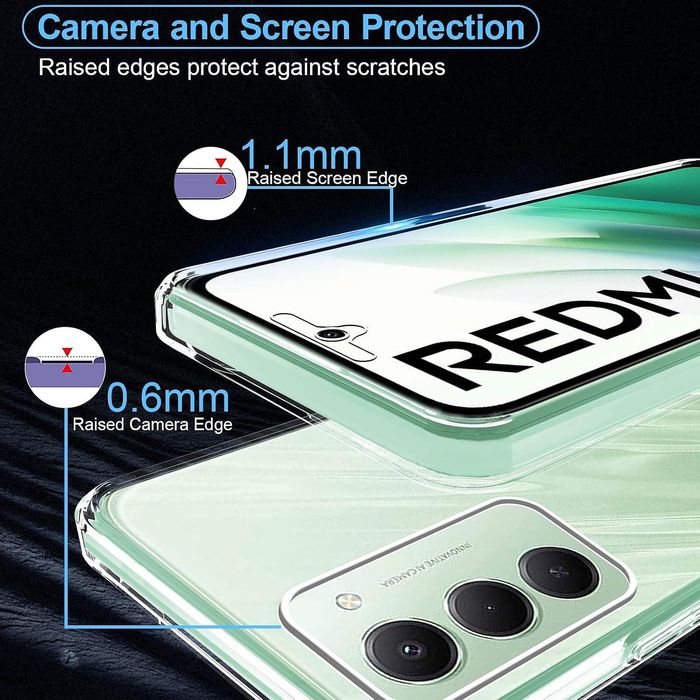 Прозрачен 360° градуса кейс за xiaomi redmi 15 4g