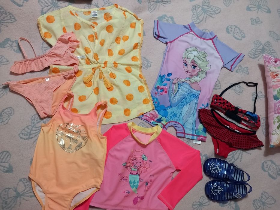 Детски бански пончо джапанки плаж момиче 2,3,4,5 г. Mayoral, OVS, др.