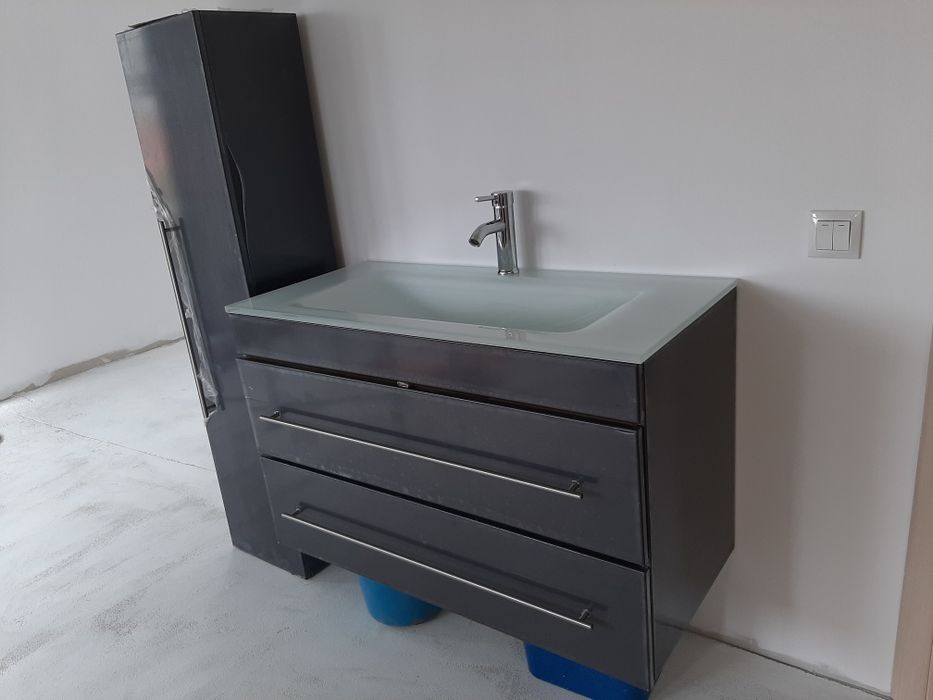 Mobila baie MDF, masca lavoar, ghiuveta, produs NOU, made in GERMANY