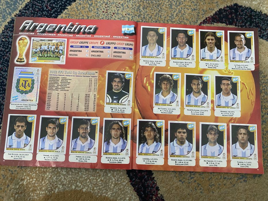 Panini FIFA World Cup 2002 Korea Japan Sticker Album Alba Iulia