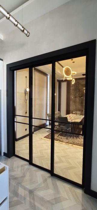 Лофт двери купе гармошка каскадные двери