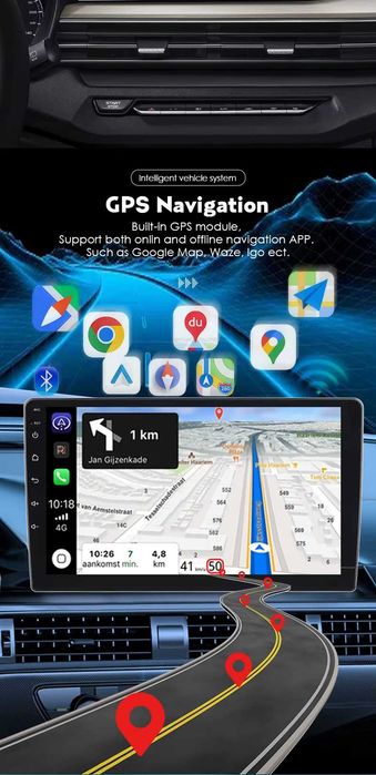 9-инчова мултимедия за BMW X5 E53 (1999–2006) + камера, CarPlay, GPS