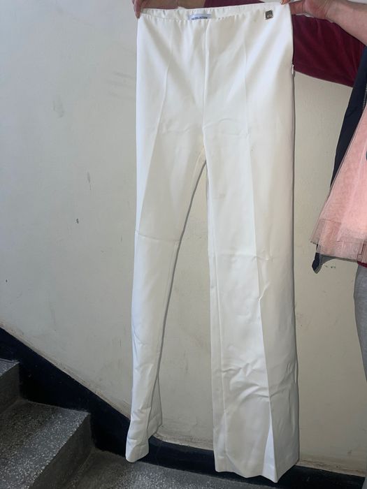 Дълъг бял панталон по тялото BSB, S