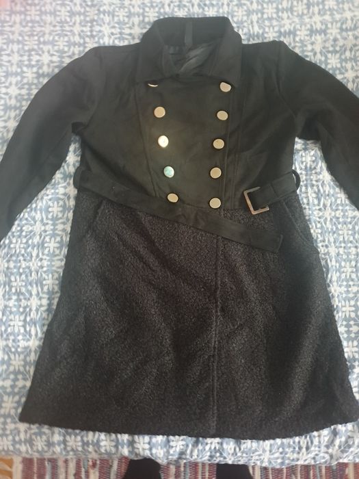 Палто  тренч шлифер черно ново