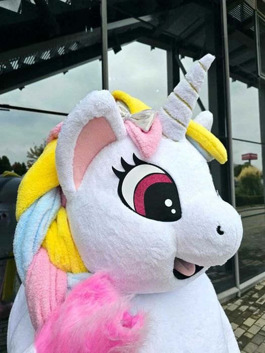Costum Mascota Unicorn Magic Alb pentru Evenimente
