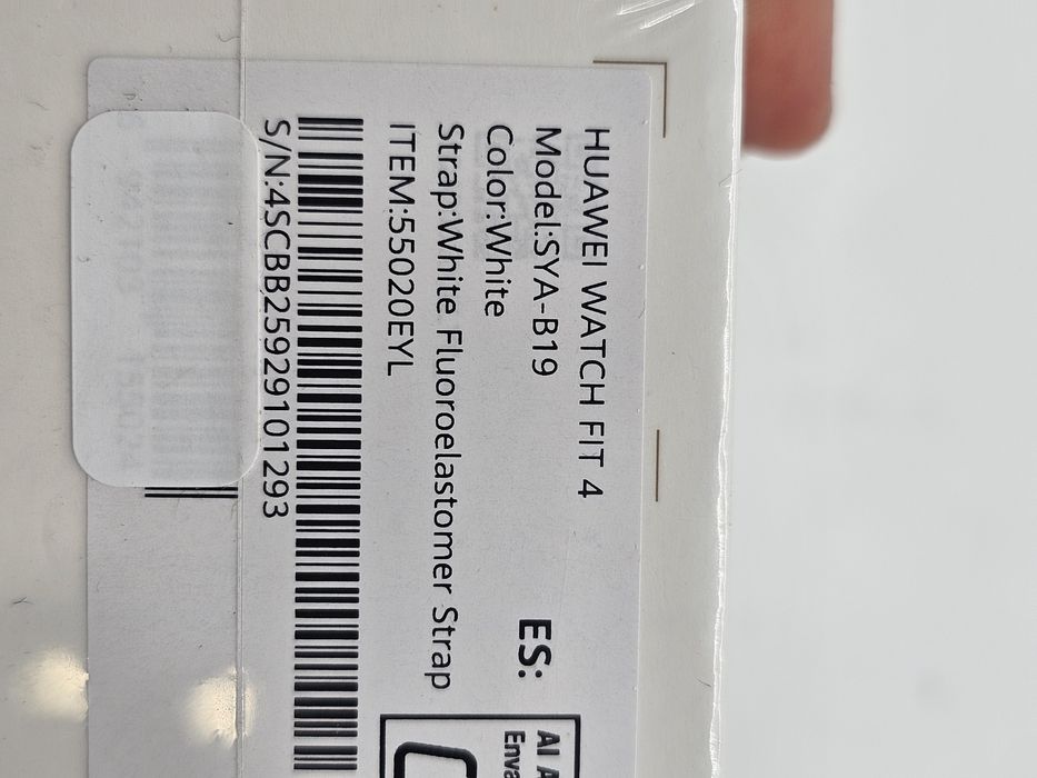 Smartwatch HUAWEI Watch Fit 4, Silver Body with White Fluoroelastomer